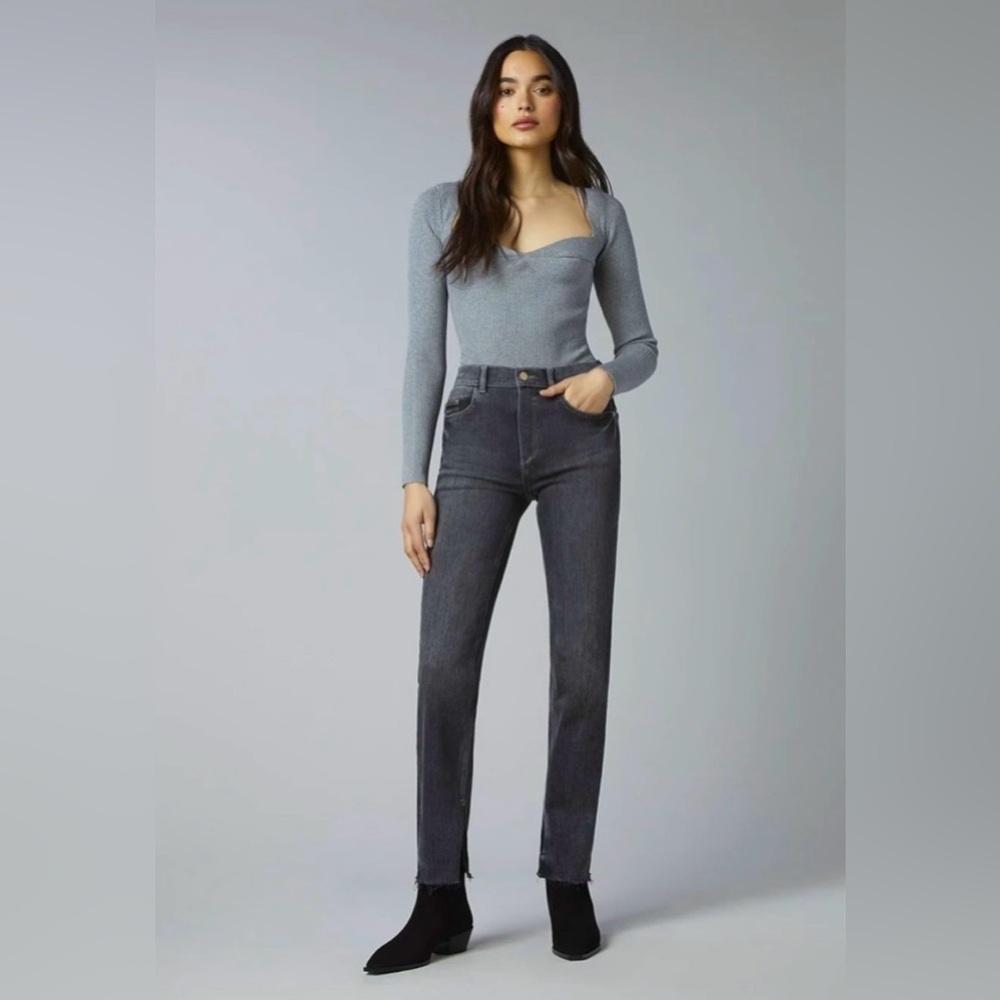 DL1961 Patti High Rise Vintage Straight Jeans in Tornado
Raw
